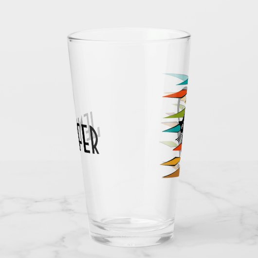 Zwart kattenontwerp uit de middeleeuwen glas (Rechts)