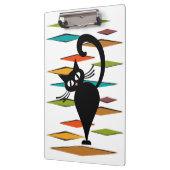 Zwart kattenontwerp uit de middeleeuwen klembord (Links)