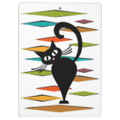 Zwart kattenontwerp uit de middeleeuwen klembord (Achterkant)