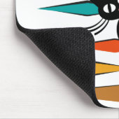 Zwart kattenontwerp uit de middeleeuwen muismat (Hoek)