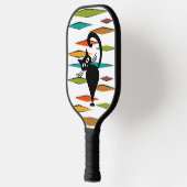 Zwart kattenontwerp uit de middeleeuwen pickleball paddle (Links)