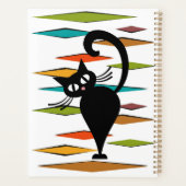 Zwart kattenontwerp uit de middeleeuwen planner (Achterkant)