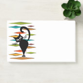 Zwart kattenontwerp uit de middeleeuwen post-it® notes (Kantoor)