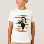 Zwart kattenontwerp uit de middeleeuwen t-shirt (Voorkant)