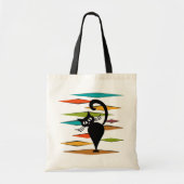 Zwart kattenontwerp uit de middeleeuwen tote bag (Voorkant)