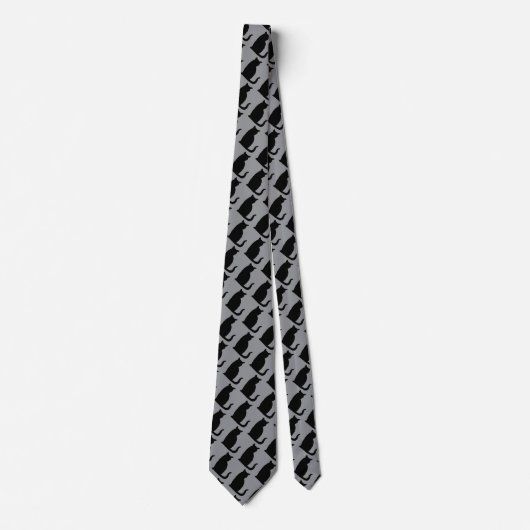 Zwart Kattenpak Shirt Accessoire Stropdas Grijs (Voorkant)