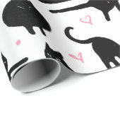 Zwart kattenpakpapier cadeaupapier (Rol Hoek)