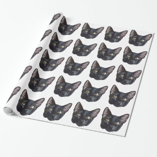 Zwart kattenpapier cadeaupapier