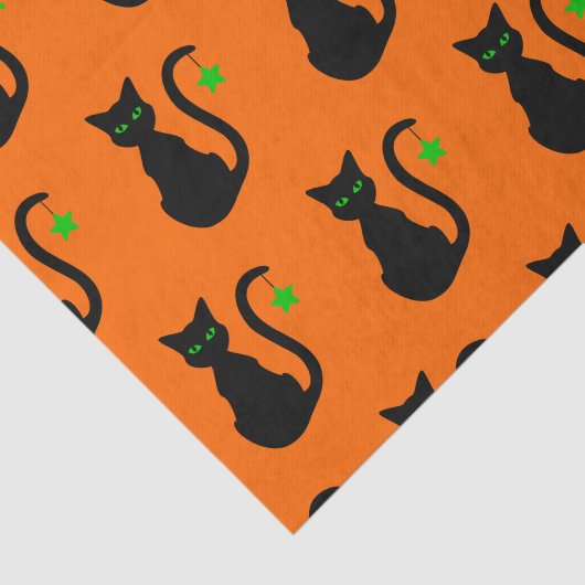 Zwart kattenpapier tissuepapier (Detail)