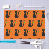 Zwart kattenpapier tissuepapier (Craft)
