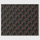 Zwart kattenpapier voor het oppakken van papierkat cadeaupapier (Vlak)