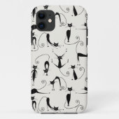 zwart kattenpatroon Case-Mate iPhone case (Achterkant)