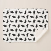 zwart kattenpatroon - KLANTKLEUR VOOR ACHTERGROND Sherpa Deken (Voorkant (horizontaal))