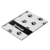 Zwart kattenpatroon notitieboek (Linkerzijde)
