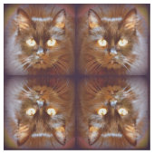 zwart kattenpatroon stof (Swatch)