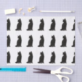 Zwart kattentissuepapier tissuepapier (Craft)
