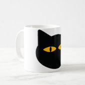 zwart kattepictogram koffiemok (Voorkant links)