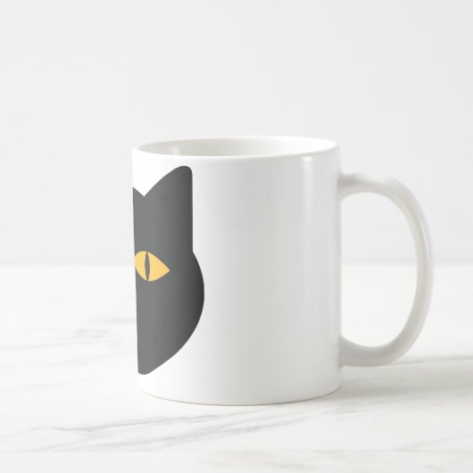 zwart kattepictogram koffiemok (Rechts)