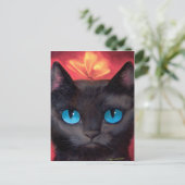 Zwart kattewerk en vlinder - Multi Briefkaart (Staand voorkant)