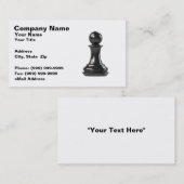 Zwart kauwstuk op witte achtergrond visitekaartje (Voorkant / Achterkant)