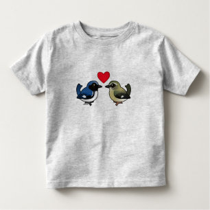 Zwart-keel blauwe liefde kinder shirts