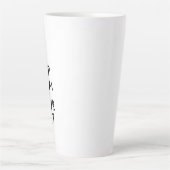 Zwart Keep Calm en Jouw tekst Latte Mok (Voorkant)