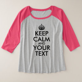 Zwart Keep Calm en Jouw tekst Romper