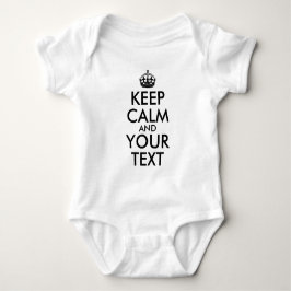 Zwart Keep Calm en Jouw tekst Romper