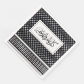 Zwart Keffiyeh Patroon Arabisch Groet Servet (Hoek)