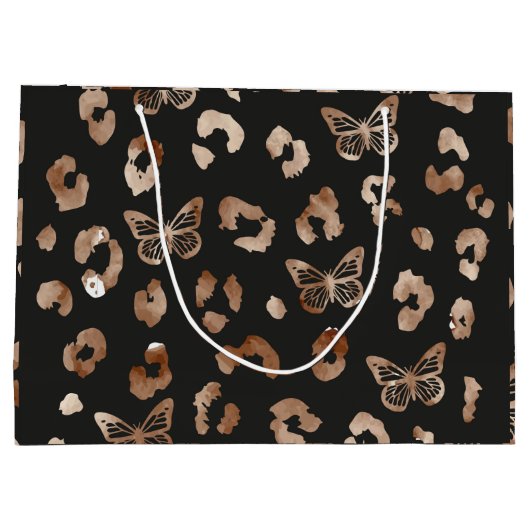 Zwart keiharde vlinder groot cadeauzakje (Achterkant)