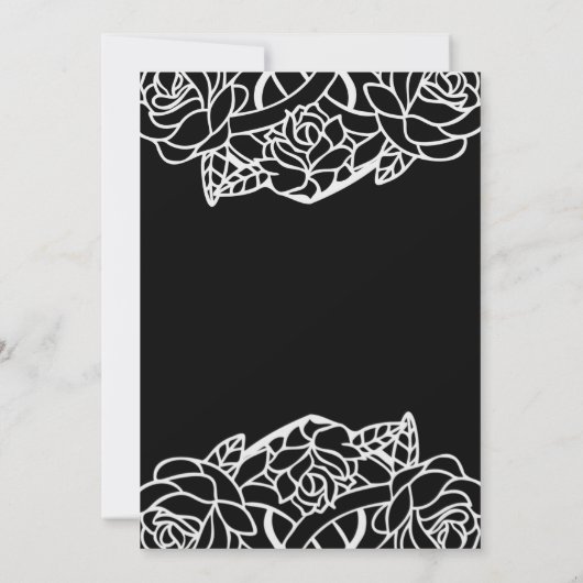 Zwart Keltisch Hart Knoop Bloemen Vrijgezellenfees Kaart (Achterkant)