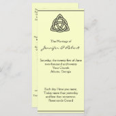 Zwart Keltische knoop bruiloft programma Programmakaart (Voorkant / Achterkant)