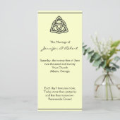 Zwart Keltische knoop bruiloft programma Programmakaart (Staand voorkant)