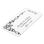 Zwart Keltische Knoop Hoek Vine Save the Date Magneet (Linkerzijde)