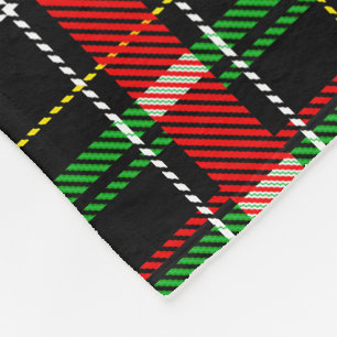 Zwart Kerst Flanel Plaid Schotse Ruit Ontwerp Fleece Deken