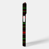 Zwart Kerst Flanel Plaid Tartan Design Case-Mate iPhone Case (Achterkant / Rechts)