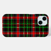 Zwart Kerst Flanel Plaid Tartan Design Case-Mate iPhone Case (Achterkant (horizontaal))