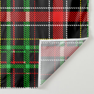 Zwart Kerst Flanel Plaid Tartan Design Wandkleed