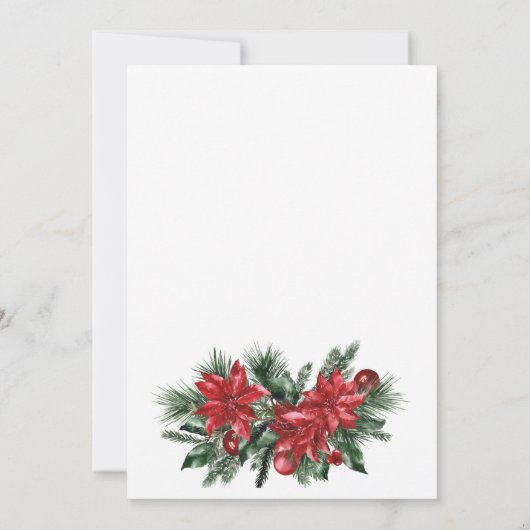 Zwart Kerst Rood Groen Winter Feestelijke bruiloft Kaart (Achterkant)