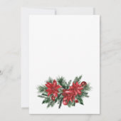 Zwart Kerst Rood Groen Winter Feestelijke bruiloft Kaart (Achterkant)