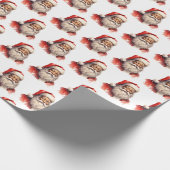 Zwart kerstcadeaupapier cadeaupapier (Hoek)