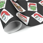 Zwart kerstcadeaupapier voor cadeautjes cadeaupapier (Rol Hoek)