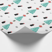 Zwart kerstcadeaupapier voor kerstkerstmis cadeaupapier (Hoek)