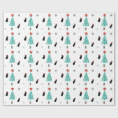 Zwart kerstcadeaupapier voor kerstkerstmis cadeaupapier (Vlak)