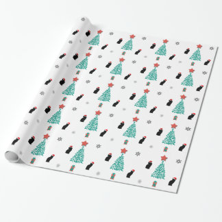 Zwart kerstcadeaupapier voor kerstkerstmis cadeaupapier