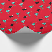 Zwart kerstcadeaupapier voor kerstkerstmis cadeaupapier (Hoek)