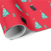 Zwart kerstcadeaupapier voor kerstkerstmis cadeaupapier (Rol Hoek)