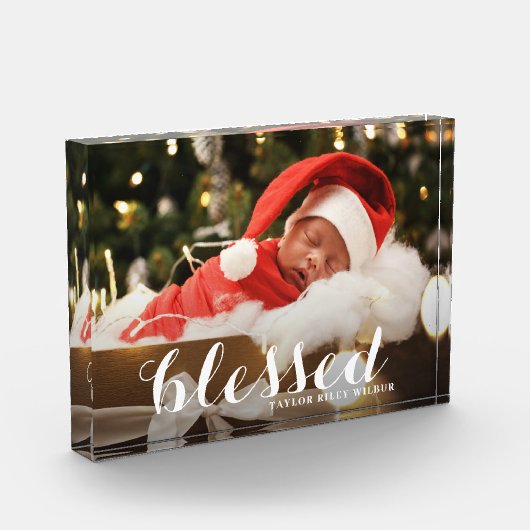 ZWART kerstfeestdag Fotoblokken (Links)