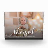 ZWART kerstfeestdag Fotoblokken (Voorkant)