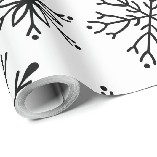 Zwart kerstkunstpatroonpapier cadeaupapier (Rol Hoek)